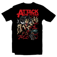 Heavy Metal Tees by Draculabyte l Made from 100% cotton, this unisex t-shirt rocks. Black T-shirt in sizes from small to 6X. Anime, Movie, Film, Animation, Japan, Japanese, Cartoon, Attack on Titan, Eren Yeager, Mikasa Ackerman, Wall Titan, Founding, Attack, , Art, Tee, Store, Clothes, Shop, Naruto, Ghost in the Shell, Akira
