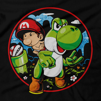 Heavy Metal Tees by Draculabyte l Made from 100% cotton, this unisex t-shirt rocks. Black T-shirt in sizes from small to 6X. Super Mario Bros, Mario, Super Mario, Smash Bros, NES, SNES, N64, Rock, Retro Gamer, Graphic Art, Shirt, Clothing, Super Mario 64, Nintendo 64, 90s, Bowser, Mario Kart, Yoshi's Island, Baby Mario, Yoshi, Cute, Nintendo, SMB, Baby Luigi