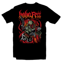 Heavy Metal Tees by Draculabyte l Made from 100% cotton, this unisex t-shirt rocks. Black T-shirt in sizes from small to 6X. Metalheads, Graphic Art, Movie, Film, Sci-Fi, Yoda, Bounty Hunter, Mandalorian, Boba Fett, Darth Vader, Princess Leia, Blaster, This is the way, sarlacc pit, Return of the Jedi, Jabba, Star Wars, Luke, Han Solo, The Book of Boba Fett