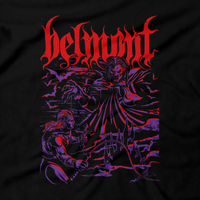 Heavy Metal Tees by Draculabyte l Made from 100% cotton, this unisex t-shirt rocks. Black T-shirt in sizes from small to 6X. Metal, Metalheads, Gamer, Pixel, 8-Bit, 1980s, Castlevania, Simon Belmont, Vampire Killer, Dracula's Curse, SOTN, Behemoth, Skull, Symphony of the Night, Slayer, Vampire Hunter, Graphic Art, Nes, Nintendo