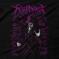 Heavy Metal Tees by Draculabyte l Made from 100% cotton, this unisex t-shirt rocks. Black T-shirt in sizes from small to 6X. Horror, Movie, Film, Scary, Halloween, Evil, Bloody, Killer, Murder, Terror, Monster, Possessed, Demon, exorcism, Death, Priest, Clothes, The Nun, The Conjuring, The Crooked Man, Amityville, demon Valak