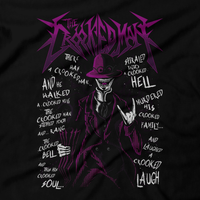 Heavy Metal Tees by Draculabyte l Made from 100% cotton, this unisex t-shirt rocks. Black T-shirt in sizes from small to 6X. Horror, Movie, Film, Scary, Halloween, Evil, Bloody, Killer, Murder, Terror, Monster, Possessed, Demon, exorcism, Death, Priest, Clothes, The Nun, The Conjuring, The Crooked Man, Amityville, demon Valak