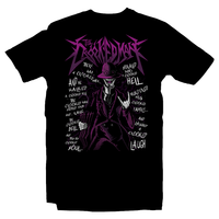 Heavy Metal Tees by Draculabyte l Made from 100% cotton, this unisex t-shirt rocks. Black T-shirt in sizes from small to 6X. Horror, Movie, Film, Scary, Halloween, Evil, Bloody, Killer, Murder, Terror, Monster, Possessed, Demon, exorcism, Death, Priest, Clothes, The Nun, The Conjuring, The Crooked Man, Amityville, demon Valak