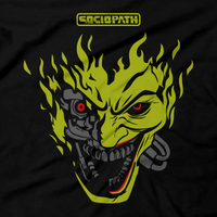 Heavy Metal Tees by Draculabyte l Made from 100% cotton, this unisex t-shirt rocks. Unisex Mens and Womens Size Chart. Small to 6X Tee, Shirt, Video game shirt inspired by Metal, Cyberpunk 2077, Metalheads, Sci-Fi, Science Fiction, 80s, Retro Wave, Robot, Machine, Logo, Keanu Reeves, Mashup, Joker, Batman, Clown, Villain, Gotham City