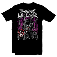 Heavy Metal Tees by Draculabyte l Made from 100% cotton, this unisex t-shirt rocks. Black T-shirt in sizes from small to 6X. Headbangers, Rock, Graphic Art, Shirt, Clothing, Joker, Haha, Batman, Dark Knight, Movie, Film, Comic, Villain, Clown, Robin, Gotham City, Comic Book, Pyscho, Justice League, Bane, The Batman Who Laughs, Riddler, Best
