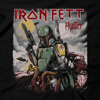 Heavy Metal Tees by Draculabyte l Made from 100% cotton, this unisex t-shirt rocks. Black T-shirt in sizes from small to 6X. Metalheads, Graphic Art, Rock, Movie, Film, Sci-Fi, Yoda, Baby Yoda, Bounty Hunter, Mandalorian, Boba Fett, Darth Vader, Princess Leia, Blaster, This is the way, sarlacc pit, Return of the Jedi, Jabba, Star Wars, Luke, R2D2, Han Solo