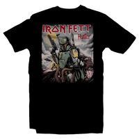 Heavy Metal Tees by Draculabyte l Made from 100% cotton, this unisex t-shirt rocks. Black T-shirt in sizes from small to 6X. Metalheads, Graphic Art, Rock, Movie, Film, Sci-Fi, Yoda, Baby Yoda, Bounty Hunter, Mandalorian, Boba Fett, Darth Vader, Princess Leia, Blaster, This is the way, sarlacc pit, Return of the Jedi, Jabba, Star Wars, Luke, R2D2, Han Solo