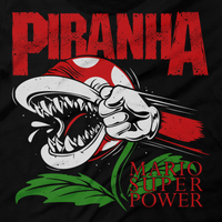 Heavy Metal Tees by Draculabyte l Made from 100% cotton, this unisex t-shirt rocks. Black T-shirt in sizes from small to 6X. Nintendo, Super Mario Bros, Mario, Super Mario, Piranha, Punch, Pantera, Album Art, Smash Bros, NES, SNES, N64, Headbangers, Rock, Retro Gamer, Retro Gaming, Graphic Art, Shirt, Clothing, Cool, Fashion