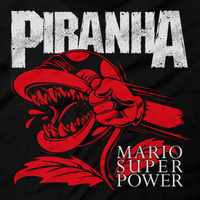 Heavy Metal Tees by Draculabyte l Made from 100% cotton, this unisex t-shirt rocks. Black T-shirt in sizes from small to 6X. Nintendo, Super Mario Bros, Mario, Super Mario, Piranha, Punch, Pantera, Album Art, Smash Bros, NES, SNES, N64, Headbangers, Rock, Retro Gamer, Retro Gaming, Graphic Art, Shirt, Clothing, Cool, Fashion