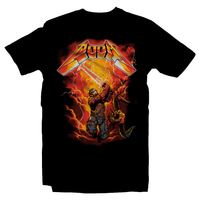 Heavy Metal Tees by Draculabyte l Made from 100% cotton, this unisex t-shirt rocks. Black T-shirt in sizes from small to 6X. Metal, Demon, Hell, Doom, Doomguy, Hellspawn, Art, Clothes, Shirt, Doom Eternal, Nintendo 64, PS4, PC, DOS, 90s, Doom 2, Doom 64, BFG, metallica, FPS, John Carmack, Shooter, Rip and Tear, Cacodemon, Cyberdemon, 1993