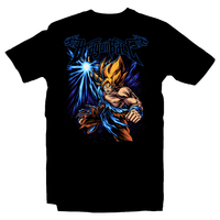 Heavy Metal Tees by Draculabyte l Made from 100% cotton, this unisex t-shirt rocks. Black T-shirt in sizes from small to 6X. Anime, Film, Animation, Japan, Japanese, Cartoon, Goku, Vegeta, Majin Buu, Frieza, Gohan, Bulma, Cell, Broly, Piccolo, Dragon Ball, Dragon Ball Z, power level over 9000Art, Store, Clothes, Shop, Shirt, Store