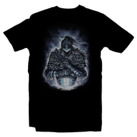 Heavy Metal Tees by Draculabyte l Made from 100% cotton, this unisex t-shirt rocks. Black T-shirt in sizes from small to 6X. Metal from Demon's Souls, Metalheads, Dark Souls, Praise The Sun, Bloodborne, Demon Souls, RPG, Action, PS4, Solaire, Japanese, PS5, Rock, Art, Gothic, You Are Dead, Elden Ring, Tarnished, Vagabond, Prisoner