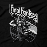 Heavy Metal Tees by Draculabyte l Made from 100% cotton, this unisex t-shirt rocks. Black T-shirt in sizes from small to 6X. Final Fantasy, FF VII, JRPG, Japan, Sephiroth, Videogames, Cloud Strife, Meteor, FF 7, Playstation, Tifa, Shirt, Gamer, PS1, Shop Graphic Art, Best, Vincent, Remake, PS4, PS5, Scorpions, Aerith, Judas Priest