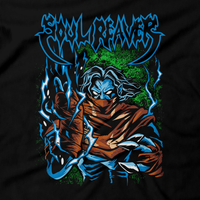 Heavy Metal Tees by Draculabyte l Made from 100% cotton, this unisex t-shirt rocks. Black T-shirt in sizes from small to 6X. Metal, Metalheads, Gamer, Legacy of Kain, Soul Reaver, Dreamcast, PS2, Blood Omen, 2, Skull, Castlevania, Slayer, Vampire, Graphic Art, Playstation, PS1, Silicon Knights, Raziel, Horror, Xbox, Gamecube