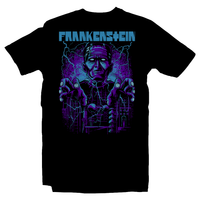 Heavy Metal Tees by Draculabyte l Made from 100% cotton, this unisex t-shirt rocks. Black T-shirt in sizes from small to 6X. Horror, Movie, Film, Scary, Halloween, Evil, Bloody, Killer, Murder, Terror, Monster, Book, Bride, Mad Scientist, Victor Frankenstein, 1818, Gothic, Mummy, Wolfman, Mary Shelley, 80s, Shirt, Clothes