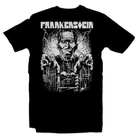 Heavy Metal Tees by Draculabyte l Made from 100% cotton, this unisex t-shirt rocks. Black T-shirt in sizes from small to 6X. Horror, Movie, Film, Scary, Halloween, Evil, Bloody, Killer, Murder, Terror, Monster, Book, Bride, Mad Scientist, Victor Frankenstein, 1818, Gothic, Mummy, Wolfman, Mary Shelley, 80s, Shirt, Clothes