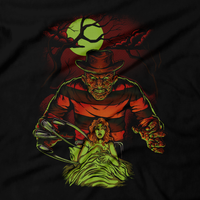 Heavy Metal Tees by Draculabyte l Made from 100% cotton, this unisex t-shirt rocks. Black T-shirt in sizes from small to 6X. Horror, Movie, Film, Scary, Halloween, Evil, Bloody, Killer, Terror, A Nightmare on Elm Street, Freddy Krueger, Dream, Sleep, Dead, Dream Warriors, Master, Girls, 80s, Shirt, Clothes, Nancy, Freddy VS Jason