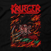 Heavy Metal Tees by Draculabyte l Made from 100% cotton, this unisex t-shirt rocks. Black T-shirt in sizes from small to 6X. Horror, Movie, Film, Scary, Halloween, Evil, Bloody, Killer, Murder, Terror, Monster, Elm Street, A Nightmare on Elm Street, Freddy Krueger, Dream, Sleep, Stay Awake, Jason Voorhees, 80s, Shirt, Clothes