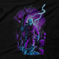 Heavy Metal Tees by Draculabyte l Made from 100% cotton, this unisex t-shirt rocks. Black T-shirt in sizes from small to 6X. Horror, Movie, Film, Scary, Halloween, Evil, Bloody, Killer, Murder, Jason Voorhees, Friday the 13th, Camp Crystal Lake, Jason Lives, Freddy VS Jason, Pamela, Counselor, Slasher, Shirt, Clothes, Store, Online Shop