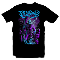 Heavy Metal Tees by Draculabyte l Made from 100% cotton, this unisex t-shirt rocks. Black T-shirt in sizes from small to 6X. Horror, Movie, Film, Scary, Halloween, Evil, Bloody, Killer, Murder, Jason Voorhees, Friday the 13th, Camp Crystal Lake, Jason Lives, Freddy VS Jason, Pamela, Counselor, Slasher, Shirt, Clothes, Store, Online Shop