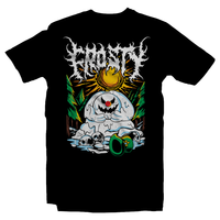 Heavy Metal Tees by Draculabyte l Made from 100% cotton, this unisex t-shirt rocks. Black T-shirt in sizes from small to 6X. Christmas, Gift, Tree, Snow, Holiday, Santa Claus, Present, Cookies, Best Gift, Frosty the Snowman, Snow, Melt, Melting, Kids, Winter, Sad, Dead, Death, Skull, Classic Cartoon, Best Gift, Shirt, Clothes