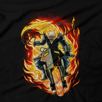 Heavy Metal Tees by Draculabyte l Made from 100% cotton, this unisex t-shirt rocks. Black T-shirt in sizes from small to 6X. Respect, Shirt, Vigilante, Punish, Skull, Superhero, Comic Book, Marvel, Movie, Justice, Spider-Man, Johnny Blaze, Ghost Rider, Stuntman, Fire, Hell Rider, Danny Ketch, Thanos, Frank Castle, Motorcycle, Mephisto, Shop, Online, Store