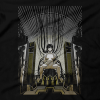 Heavy Metal Tees by Draculabyte l Made from 100% cotton, this unisex t-shirt rocks. Black T-shirt in sizes from small to 6X. Anime, Film, Animation, Japan, Japanese, Cartoon, Cyberpunk, cyborg, Motoko Kusanagi, Batou, Togusa, Puppet Master, Naked, Stand Alone Complex, Sci-Fi, Naked, stealth camouflage, Art, Store, Clothes, Shop