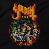 Heavy Metal Tees by Draculabyte l Made from 100% cotton, this unisex t-shirt rocks. Black T-shirt in sizes from small to 6X. Metal from Altered Beast, Sega Genesis, 16-Bit, Pixel, Wolf, Dragon, Athena, beat 'em up, Arcade, Thunderhead, Sara Burn, Tyris Flare, Death Adder, Ax Battler, Skulls, Skeleton, Beasts, Classic