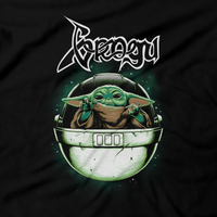 Heavy Metal Tees by Draculabyte l Made from 100% cotton, this unisex t-shirt rocks. Black T-shirt in sizes from small to 6X. Metalheads, Graphic Art, Rock, Movie, Film, Sci-Fi, Yoda, Baby Yoda, Bounty Hunter, TV Show, Jedi, The Force, Mandalorian, Boba Fett, Grogu, ROTJ, ANH, Darth Vader, Cute, Princess Leia, Foundling, The Child, Clothes, Gift, Star Wars