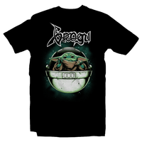 Heavy Metal Tees by Draculabyte l Made from 100% cotton, this unisex t-shirt rocks. Black T-shirt in sizes from small to 6X. Metalheads, Graphic Art, Rock, Movie, Film, Sci-Fi, Yoda, Baby Yoda, Bounty Hunter, TV Show, Jedi, The Force, Mandalorian, Boba Fett, Grogu, ROTJ, ANH, Darth Vader, Cute, Princess Leia, Foundling, The Child, Clothes, Gift, Star Wars