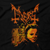 Heavy Metal Tees by Draculabyte l Made from 100% cotton, this unisex t-shirt rocks. Black T-shirt in sizes from small to 6X. Horror, Movie, Film, Scary, Halloween, Evil, Bloody, Killer, Murder, Terror, Halloween, Michael Myers, Boogey Man, 1978, Laurie, Loomis, Candy, October, Knife, Haddonfield, The Shape, Death Shirt, Clothes