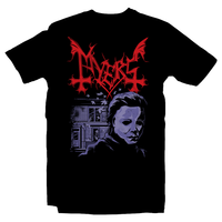 Heavy Metal Tees by Draculabyte l Made from 100% cotton, this unisex t-shirt rocks. Black T-shirt in sizes from small to 6X. Horror, Movie, Film, Scary, Halloween, Evil, Bloody, Killer, Murder, Terror, Halloween, Michael Myers, Boogey Man, 1978, Laurie, Loomis, Candy, October, Knife, Haddonfield, The Shape, Death Shirt, Clothes