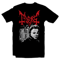 Heavy Metal Tees by Draculabyte l Made from 100% cotton, this unisex t-shirt rocks. Black T-shirt in sizes from small to 6X. Horror, Movie, Film, Scary, Halloween, Evil, Bloody, Killer, Murder, Terror, Halloween, Michael Myers, Boogey Man, 1978, Laurie, Loomis, Candy, October, Knife, Haddonfield, The Shape, Death Shirt, Clothes