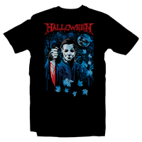 Heavy Metal Tees by Draculabyte l Made from 100% cotton, this unisex t-shirt rocks. Black T-shirt in sizes from small to 6X. Horror, Movie, Film, Scary, Halloween, Evil, Bloody, Killer, Murder, Terror, Halloween, Michael Myers, Boogey Man, 1978, Laurie, Loomis, Candy, October, Knife, Haddonfield, The Shape, Death Shirt, Clothes