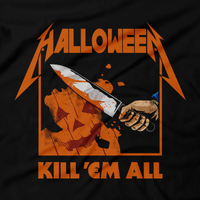 Heavy Metal Tees by Draculabyte l Made from 100% cotton, this unisex t-shirt rocks. Black T-shirt in sizes from small to 6X. Horror, Movie, Film, Scary, Halloween, Evil, Bloody, Killer, Murder, Terror, Halloween, Michael Myers, Boogey Man, 1978, Laurie, Loomis, Candy, October, Knife, Haddonfield, The Shape, Death Shirt, Clothes