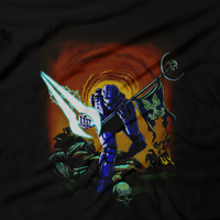 Heavy Metal Tees by Draculabyte l Made from 100% cotton, this unisex t-shirt rocks. Black T-shirt in sizes from small to 6X. Metalheads, Graphic Art, Halo, Spartan, Halo 2, Halo 3, Halo Reach, Master Chief, Grunts, John 117, Battle Rifle, Halo: Combat Evolved, Final Boss, Multiplayer, Red VS Blue, Covenant, Elite, Microsoft Xbox, Infinite, Iron Maiden, Shop