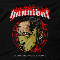 Heavy Metal Tees by Draculabyte l Made from 100% cotton, this unisex t-shirt rocks. Black T-shirt in sizes from small to 6X. Metalheads. Horror, Movie, Film, Scary, Halloween, Evil, Bloody, Killer, Murder, Hannibal Lecter, Cannibal, Eat, Serial Killer, Red Dragon, The Silence of the Lambs, clarice starling, Freddy, Clothes, Shop, Clothing Store
