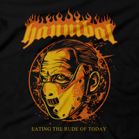 Heavy Metal Tees by Draculabyte l Made from 100% cotton, this unisex t-shirt rocks. Black T-shirt in sizes from small to 6X. Metalheads. Horror, Movie, Film, Scary, Halloween, Evil, Bloody, Killer, Murder, Hannibal Lecter, Cannibal, Eat, Serial Killer, Red Dragon, The Silence of the Lambs, clarice starling, Freddy, Clothes, Shop, Clothing Store