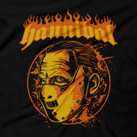 Heavy Metal Tees by Draculabyte l Made from 100% cotton, this unisex t-shirt rocks. Black T-shirt in sizes from small to 6X. Metalheads. Horror, Movie, Film, Scary, Halloween, Evil, Bloody, Killer, Murder, Hannibal Lecter, Cannibal, Eat, Serial Killer, Red Dragon, The Silence of the Lambs, clarice starling, Freddy, Clothes, Shop, Clothing Store