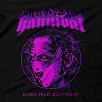 Heavy Metal Tees by Draculabyte l Made from 100% cotton, this unisex t-shirt rocks. Black T-shirt in sizes from small to 6X. Metalheads. Horror, Movie, Film, Scary, Halloween, Evil, Bloody, Killer, Murder, Hannibal Lecter, Cannibal, Eat, Serial Killer, Red Dragon, The Silence of the Lambs, clarice starling, Freddy, Clothes, Shop, Clothing Store
