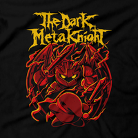 Heavy Metal Tees by Draculabyte l Made from 100% cotton, this unisex t-shirt rocks. Blackshirt in sizes from small to 6X.  Metalheads, Battle in Mirrors, Retro, Video Games, Gamer, N64, Graphic Art, Kirby, Dreamland, Super Smash Bros, N64, Nintendo Switch, SNES, Kirby Star Allies, Super Star, Dark Meta Knight, Nintendo Shirt, the black dhalia murder Band