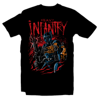 Heavy Metal Tees by Draculabyte l Made from 100% cotton, this unisex t-shirt rocks. Black T-shirt in sizes from small to 6X. Metalheads, Graphic Art, Rock, Movie, Film, Sci-Fi, Yoda, Baby Yoda, Bounty Hunter, TV Show, Jedi, Mandalorian, Warrior, Boba Fett, Disney, Darth Vader, Han Solo, Princess Leia, Heavy Infantry, Blaster, Episode 3, This is the way