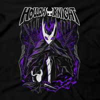Heavy Metal Tees by Draculabyte l Made from 100% cotton, this unisex t-shirt rocks. Black T-shirt in sizes from small to 6X. Metalheads - Gamer, Bugs, Beetle, Hollow Knight, Failed Champion, False Knight, Maggot, Insects, Adventure, Metroidvania, Team Cherry, Vessel, Ghost, Nameless, Mask Shards, Hallownest, Dream Nail, Radiance, Hornet, The Grimm Troupe