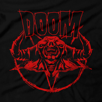 Heavy Metal Tees by Draculabyte l Made from 100% cotton, this unisex t-shirt rocks. Black T-shirt in sizes from small to 6X. Metal, Demon, Hell, Doom, Doomguy, Hellspawn, Art, Clothes, Shirt, Doom Eternal, Nintendo 64, PS4, PC, DOS, 90s, Doom 2, Doom 64, BFG, slayer, FPS, John Carmack, Shooter, Rip and Tear, Cacodemon, Cyberdemon, 1993