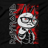 Heavy Metal Tees by Draculabyte l Made from 100% cotton, this unisex t-shirt rocks. Black T-shirt in sizes from small to 6X. Metalheads, Cross, Cat, Dog, KK Slider, Guitar, Retro Gamer, Graphic Art, Nintendo Switch, 3DS, Animal Forest, New Horizons, Tom Nook, Iron Maiden, Isabelle, Raymond, Animal Crossing, Bells, Town, Villagers, Resetti