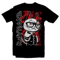 Heavy Metal Tees by Draculabyte l Made from 100% cotton, this unisex t-shirt rocks. Black T-shirt in sizes from small to 6X. Metalheads, Cross, Cat, Dog, KK Slider, Guitar, Retro Gamer, Graphic Art, Nintendo Switch, 3DS, Animal Forest, New Horizons, Tom Nook, Iron Maiden, Isabelle, Raymond, Animal Crossing, Bells, Town, Villagers, Resetti