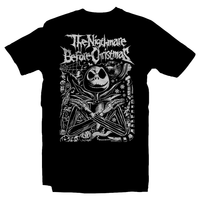Heavy Metal Tees by Draculabyte l Made from 100% cotton, this unisex t-shirt rocks. Black T-shirt in sizes from small to 6X. Christmas, Gift, Tree, Snow, Holiday, Santa Claus, Present, Frosty the Snowman, oogie boogie, The Nightmare Before Christmas, Halloween, Jack Skellington, Sally, Town, Bugs, Zero, Best Gift, Shirt, Clothes