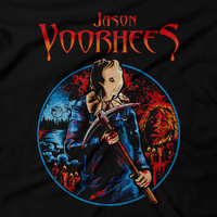 Heavy Metal Tees by Draculabyte l Made from 100% cotton, this unisex t-shirt rocks. Black T-shirt in sizes from small to 6X. Horror, Movie, Film, Scary, Halloween, Evil, Bloody, Killer, Murder, Terror, Jason Voorhees, Friday the 13th, Camp Crystal Lake, Mask, Knife, Freddy VS Jason, Pamela, Counselor, Slasher, Shirt, Clothes