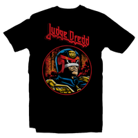 Heavy Metal Tees by Draculabyte l Made from 100% cotton, this unisex t-shirt rocks. Black T-shirt in sizes from small to 6X. Comic Book, Comic, Mega City One, Father of Justice, Fear, Judge Death, Dark Judges, Movie, Film, Mortis, Fire, 70's, 80s, 90s, 1980s, 1990s, Dead or alive, Cop, Justice, Robocop, Law, Cop, Police