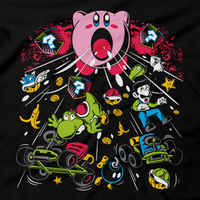 Heavy Metal Tees by Draculabyte l Made from 100% cotton, this unisex t-shirt rocks. Black T-shirt in sizes from small to 6X.  Super Mario, SMB, Super Mario 64, Mario Kart 64, Retro, Video Games, Gamer, MK8, SNES, Nintendo Shirt, Switch, N64, Graphic Art, Kirby, Yoshi, Luigi, Weapon, Bomb, Suck, Dreamland, Super Smash Bros, N64, Korn, Music